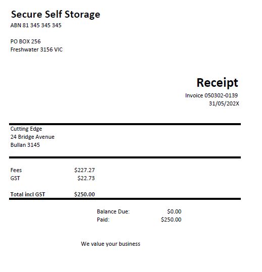 Supplier Receipt 2